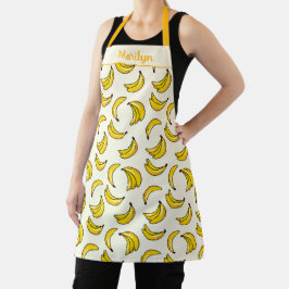 Cozinha-branca-Design de-Fruta de de banana amarel