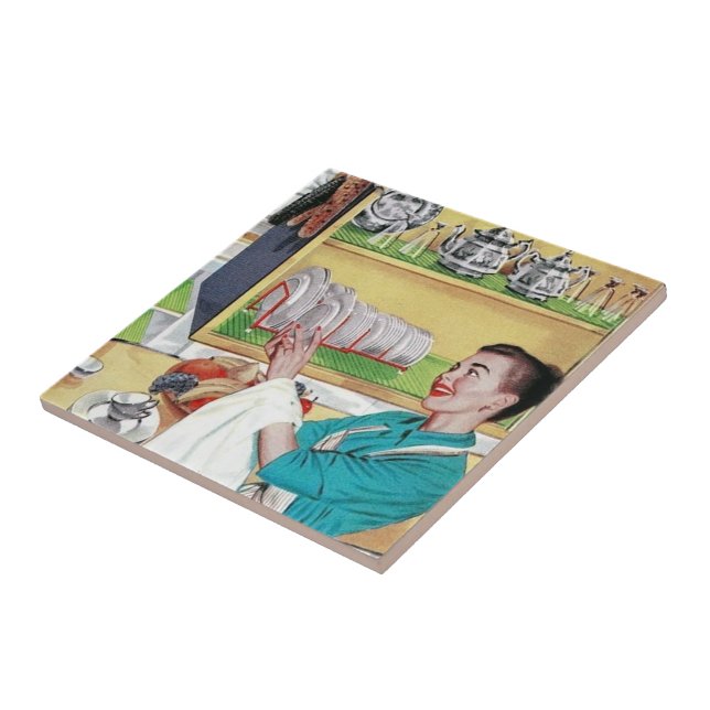 cozinha da dama retrô vintage (Lateral)