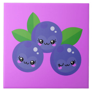 cozinha de despedida de mirtilos Kawaii