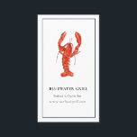 Cozinha de lagosta, cartão de visita de restaurant<br><div class="desc">Faça uma impressão excelente com este elegante cartão de visita de cor d'água, na moda, com lagosta vermelha de cor d'água desenhada à mão, com borda azul Marinho sobre fundo branco nítido. Perfeito para restaurante de frutos do mar, gerente de restaurantes, chef, catador. Todo estilo de texto, cores, tamanhos podem...</div>