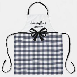 Cozinha de Xadrez de Buffalo Branco Preto de Texto