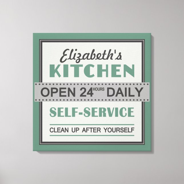 Cozinha - nome personalizado - impressão de tela (Frente)