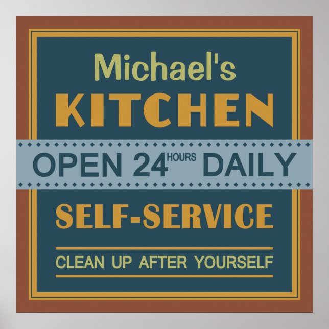 Cozinha - nome personalizado - poster (Frente)