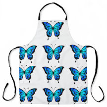Cozinha Padrão de Borboleta Azul Apron