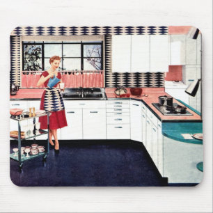 Cozinha retro Mousepad do estilo