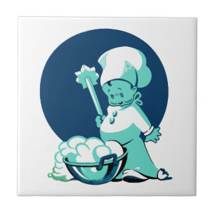 Cozinha Retro Vintage Blue Boy Baker