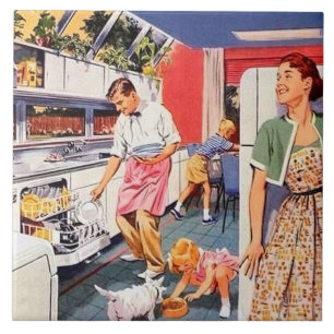 Cozinha retrô vintage engraçada