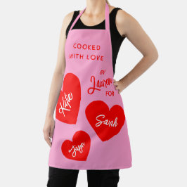 Cozinhado com Amor Rosa Personalizado
