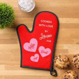 Cozinhado com Amor Vermelho Personalizado