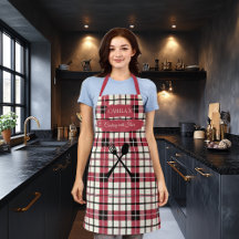 Cozinhando com Estilo de Camila Xadrez Vermelho co