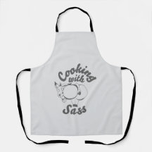 cozinhando com sass avental cinza suave