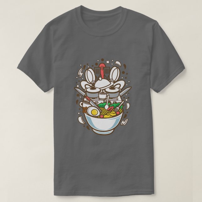 COZINHAR RAMEN, ESTA CAMISA É EXCELENTE PARA QUALQ (Frente do Design)