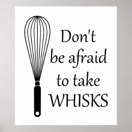 Cozinhar Tome Whisks Poster Engraçado