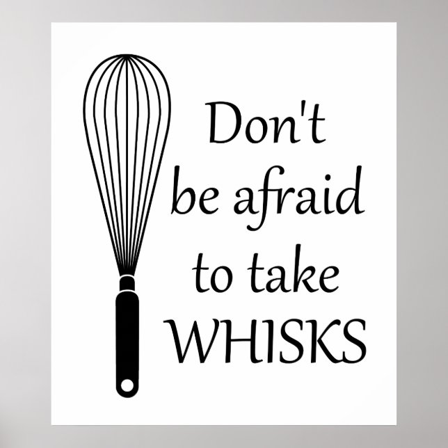Cozinhar Tome Whisks Poster Engraçado (Frente)