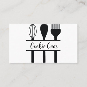 cozinhar utensílios cartões de visitas de padaria