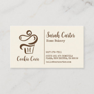 cozinhar utensílios cartões de visitas de padaria