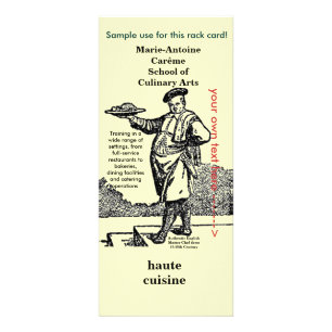 Cozinheiro chefe e artes culinárias - cartão da