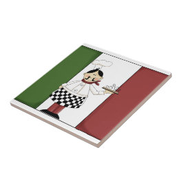 Cozinheiro chefe italiano #7 com azulejo da