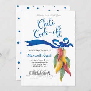 Cozinheiro do pimentão fora do convite adulto do