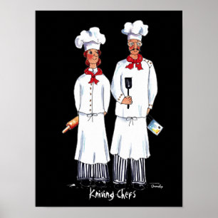 Cozinheiros chefe de Kniving - poster