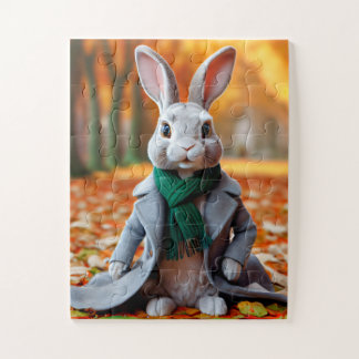 Cozy Autumn Bunny Quebra-cabeça