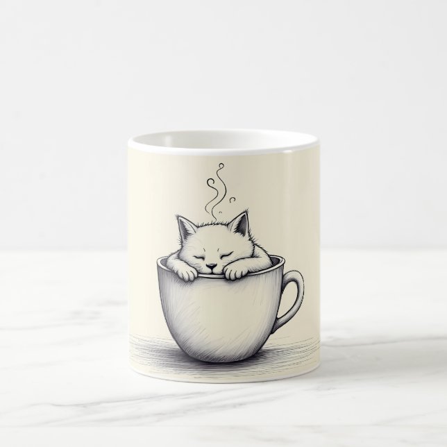 Cozy Cat em uma caneca (Centro)