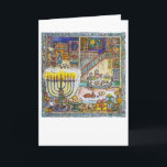 Cozy Chanukah - Cartão Saudável<br><div class="desc">Envie a essa pessoa especial um caloroso Chanukah de valor latka com este charmoso cartão da renomada artista Maria Leonard.</div>