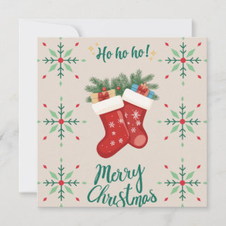 Cozy Christmas Stockings Card – Festive Holiday Gr