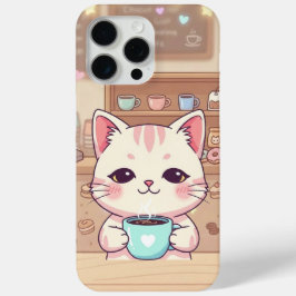 Cozy Coffee Cat - Starry Night iPhone 15 Pro Max