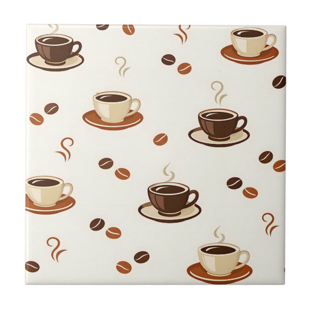Cozy Coffee Cups Seamless Pattern (Frente)