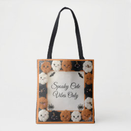 Cozy Crochet Pumpkin Patch Halloween Tote Bag