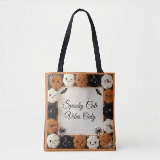 Cozy Crochet Pumpkin Patch Halloween Tote Bag