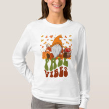 Cozy Fall Vibes Sazonal Gnomo Camisa Gráfica
