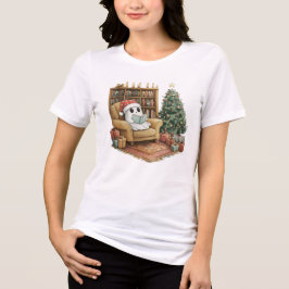 Cozy Ghost Reading Christmas Cute Holiday Gift