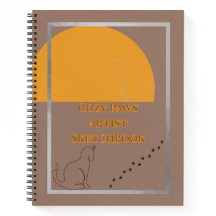 Cozy Paws Spiral Artist Sketch Hardcover Notebook