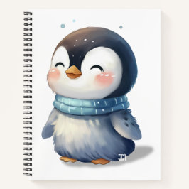 Cozy Penguin - Arte Digital Fofa - Notebook Espira