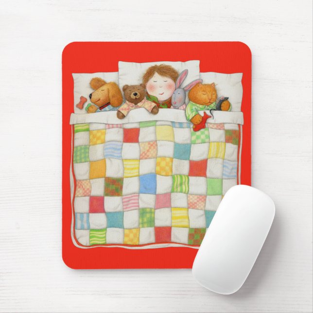 COZY QUILT Mousepad - Vermelho (Com mouse)