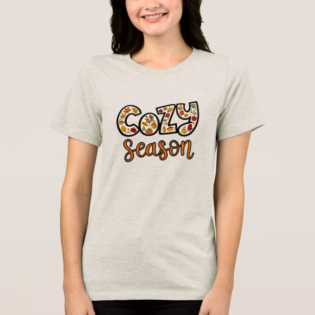 Cozy Season Shirt  | Autumn Vibes T-Shirt  (Frente)