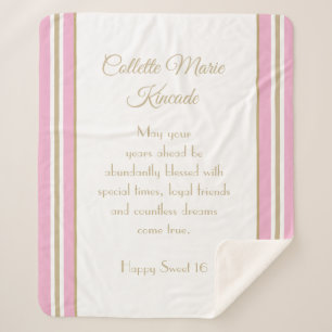 Cozy Sherpa Gift! Cobertor exclusivo Sweet 16