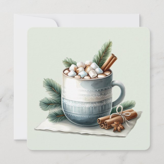 Cozy Winter Cocoa Marshmallow Scene (Frente)