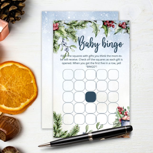 Cozy Winter Hot Cocoa SnowChá de fraldas bingo gam (Criador carregado)