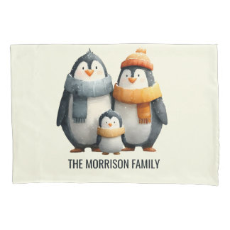 Cozy Winter Penguin Family