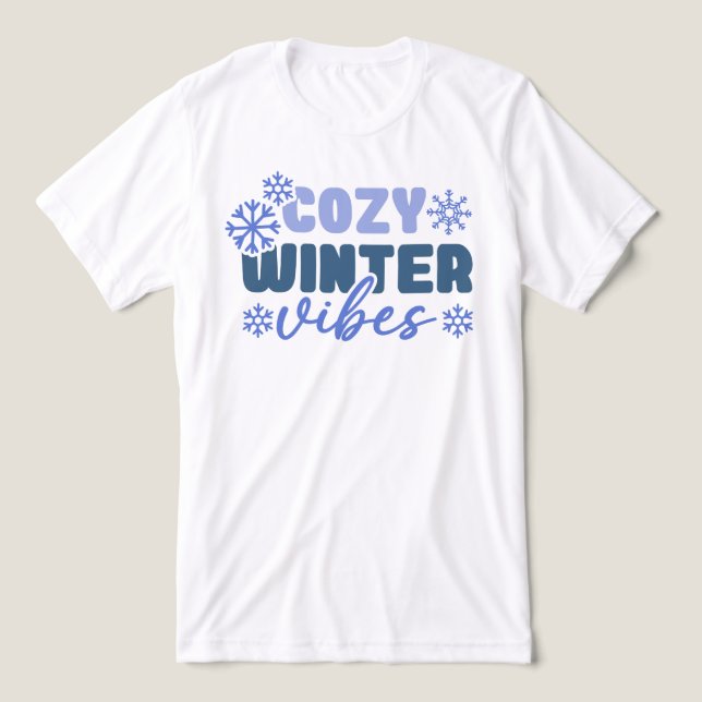 Cozy Winter Vibes - Tipografia do Floco de Neve (Design frontal)