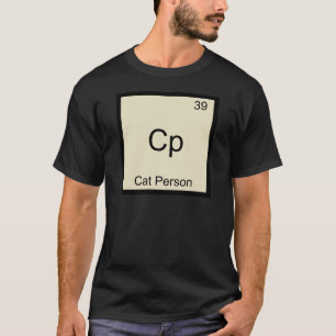 Cp - Gato Pessoa Camiseta Divertida Símbolo Elemen