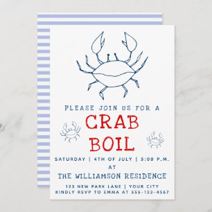 Crab Boil   Convite de festas de Verão