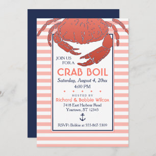 Crab Boil   Convite Personalizado Com Distribuição