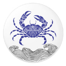 Crab Mandala Blue