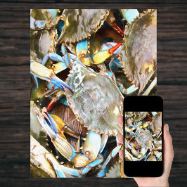 Crabby Blue Crabs Poster