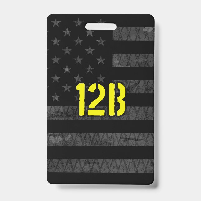 Crachá 12B Combat Engineer Subdued American Flag (Frente)