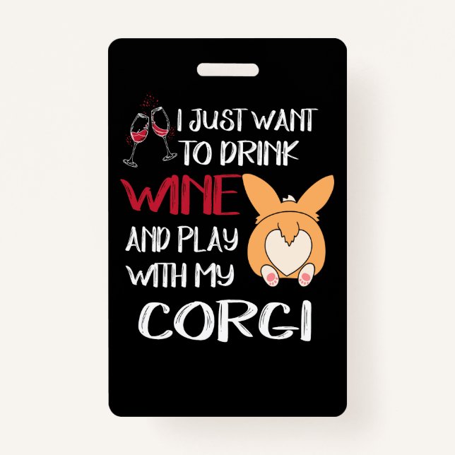 Crachá 1 Eu Quero Apenas Beber Vinho (Frente)